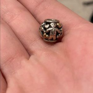 Children with gold hearts Pandora bead